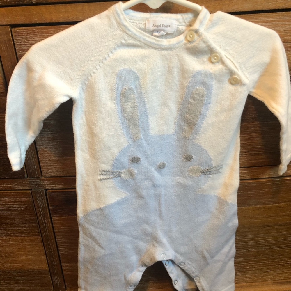 Blue bunny baby Easter outfit